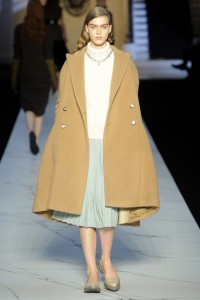 Rochas -oversized coat and smooth textures