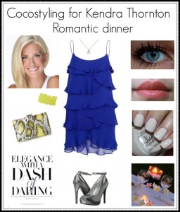 Cocostyling for Kendra Thornton - romantic dinner Cocostyling for Kendra Thornton - romantic dinner