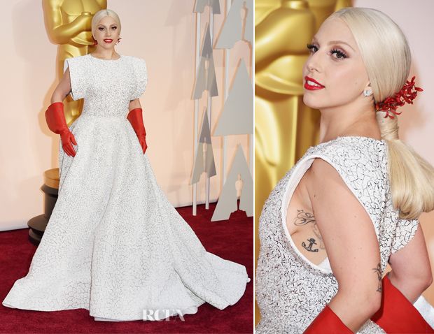 Lady Gaga In Alaia – 2015 Oscars - Look da Red Carpet - Oscars night best and worst dressed according to Coco et La vie en rose - image credit to Red Carpet Awards