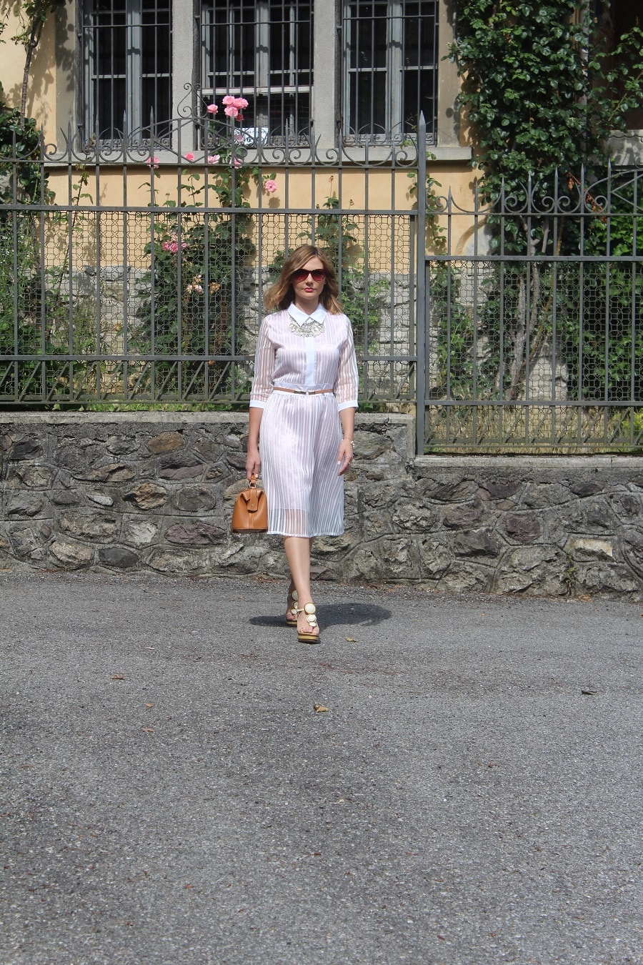 Midi shirt dress fashion blogger outfit 1-min