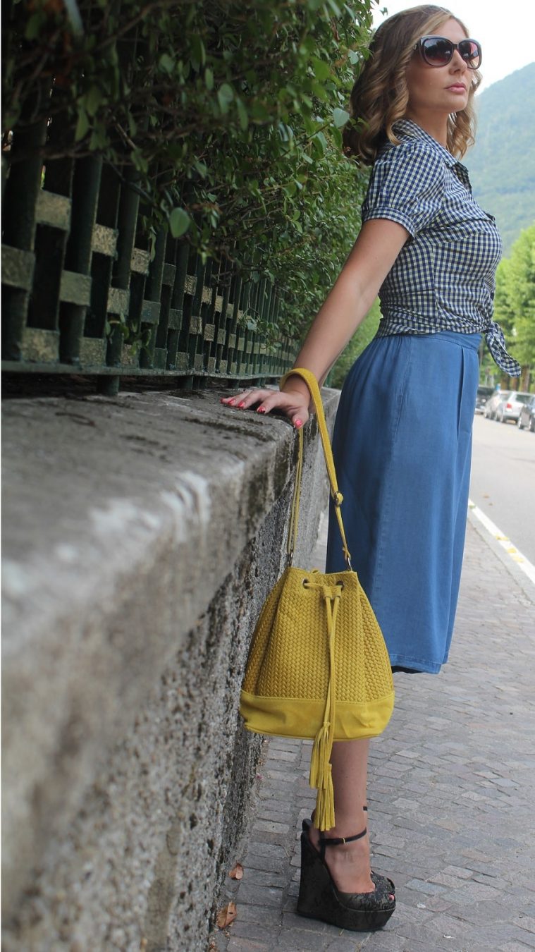 Look retro casual - Gingham and culottes - fashion blogger outfit inspiration