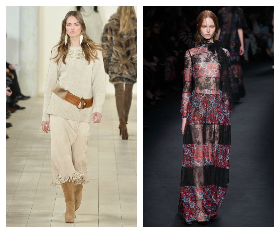 Fall 2015 Fashion Trends Boho Ethnic Ralph Lauren Valentino