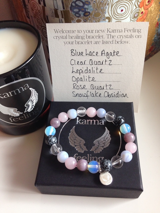 karma feeling crystal healing bracelets and candles (4)