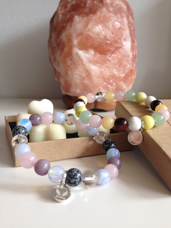 karma feeling crystal healing bracelets and candles (5)