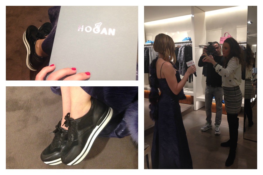 Red carpet with sneakers with Hogan and Vanity fair amazing team