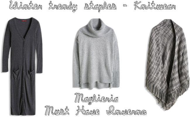 Winter trendy staples knitwear