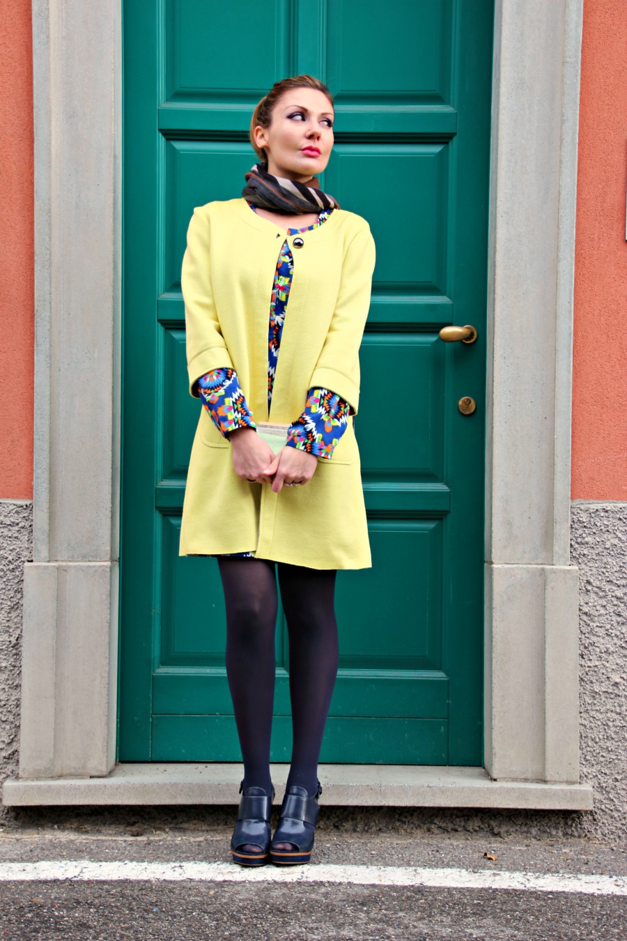 OUTFIT Cappotto Giallo Yellow Coat