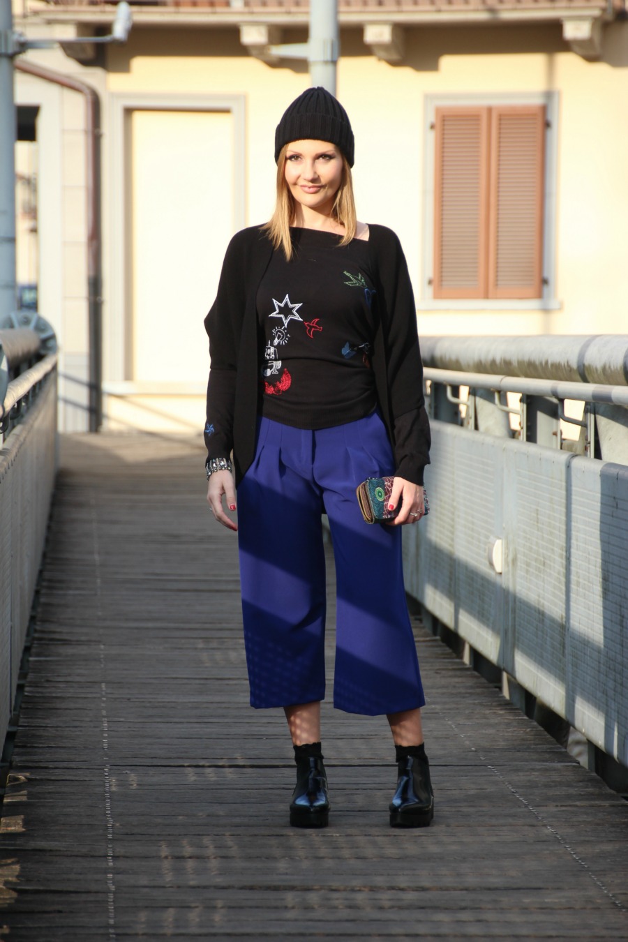 Urban glam outfit  (how to style culottes) (5)