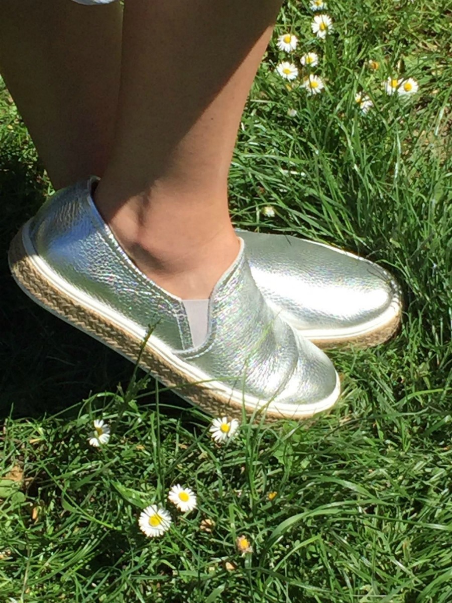 slip-on argento